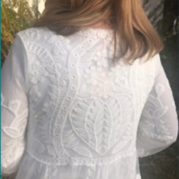 orange creek white embroidered dress Fashion embroidered bohemian mini dress M / Yellow / Knee main image 0